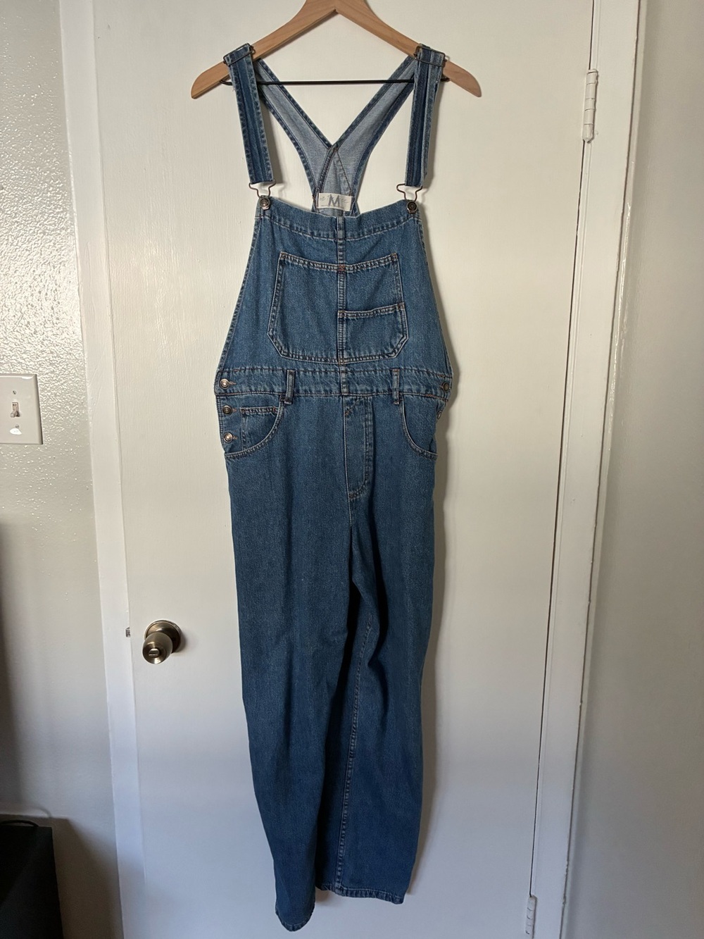 Free People Blue Denim Overalls - Relaxed Fit